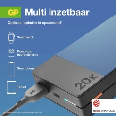 GP M2 Series Powerbank 20000mAh Bl - High Capacity, Fast Charging & Reliable Power Solution!